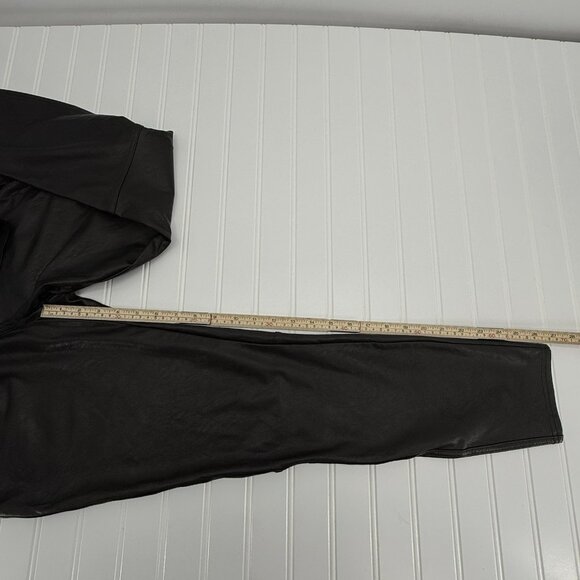 Spanx By Sara Blakely Faux Leather Pants Womens Size Large Black - Picture 6 of 9